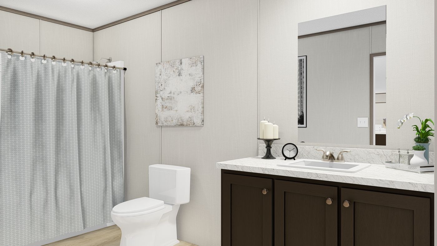 The ULTRA PRO 3 BR 28X56 Guest Bathroom. This Manufactured Mobile Home features 3 bedrooms and 2 baths.