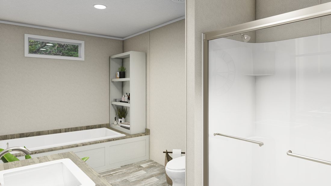 The ULTRA PRO BIG BOY 4 BR 32X76 Primary Bathroom. This Manufactured Mobile Home features 4 bedrooms and 2 baths.