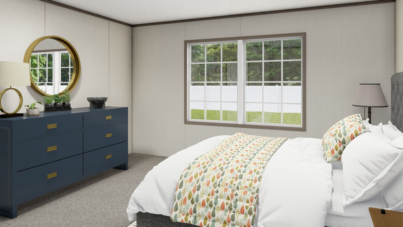 The LEGEND BIG BOY Bedroom. This Manufactured Mobile Home features 4 bedrooms and 2 baths.