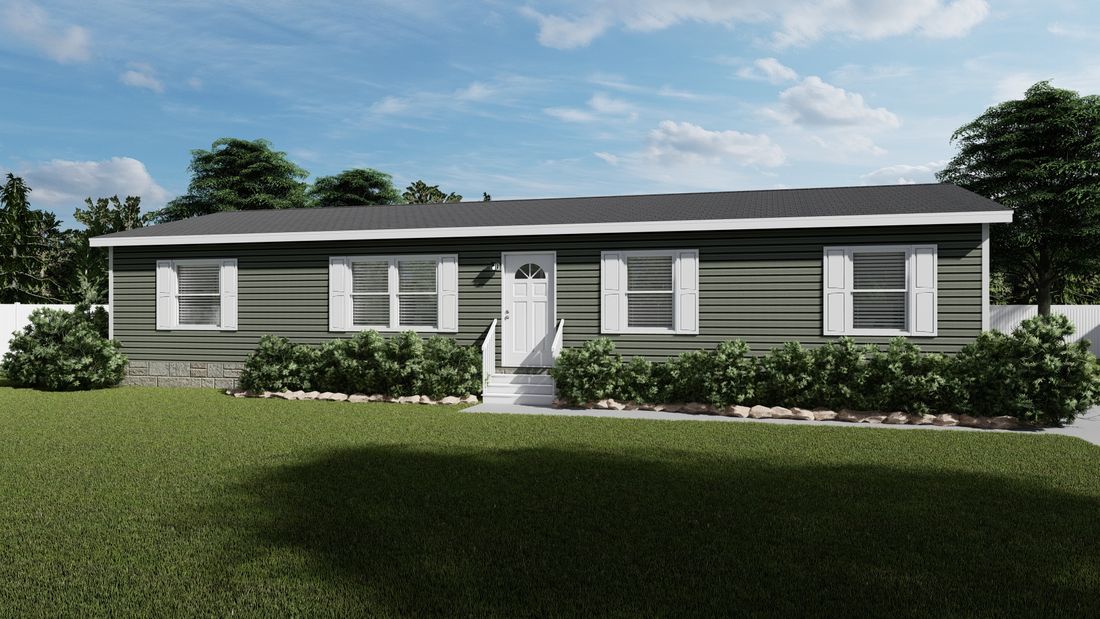 The LEGEND 28X56 Exterior. This Manufactured Mobile Home features 3 bedrooms and 2 baths.