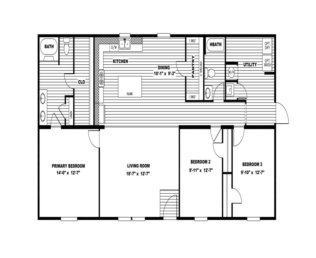The LEGEND 28X56 Floor Plan