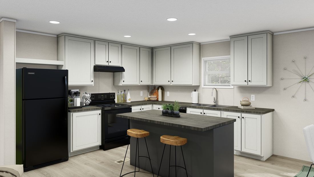 The LEGEND 28X56 Kitchen. This Manufactured Mobile Home features 3 bedrooms and 2 baths.