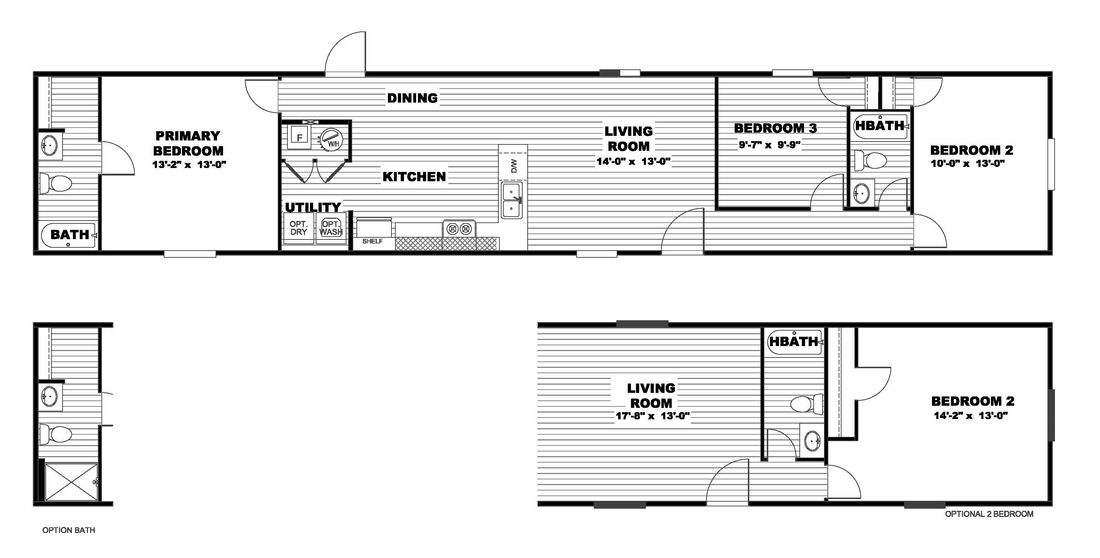 The LEGEND 14X76 Floor Plan