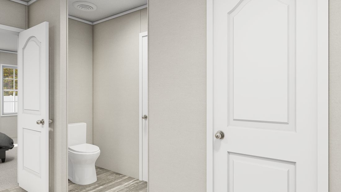The ULTRA BREEZE 28X52 Primary Bathroom. This Manufactured Mobile Home features 3 bedrooms and 2 baths.
