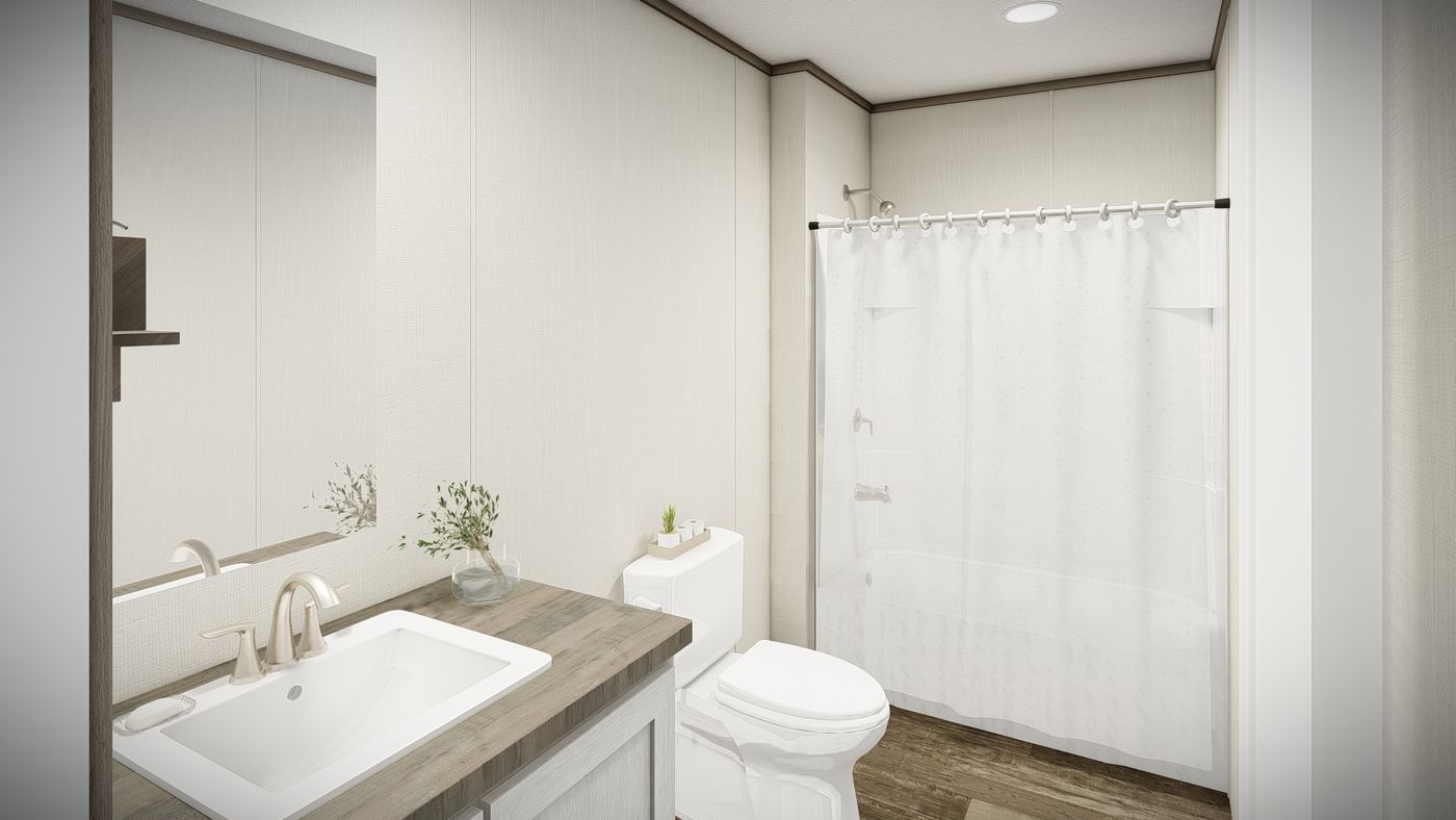 The ULTRA PRO JEWEL 3 BR 32X60 Guest Bathroom. This Manufactured Mobile Home features 3 bedrooms and 2 baths.