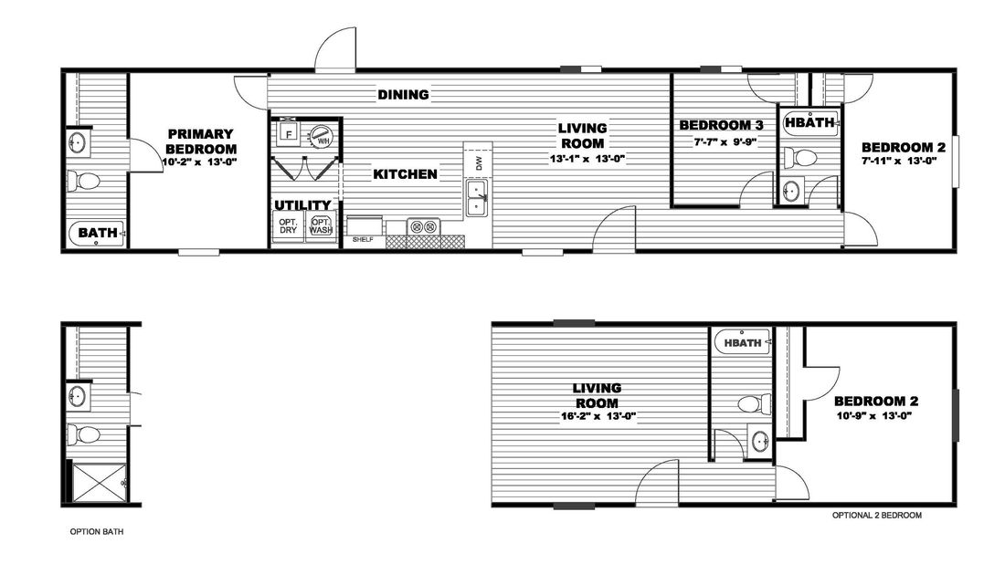 The LEGEND 14X66 Floor Plan